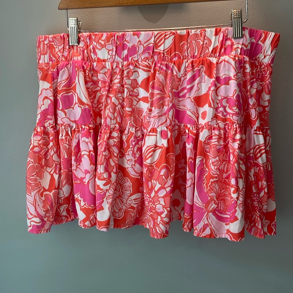 Lilly Pulitzer pink & orange skirt